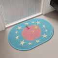 Starry Apple Oval Bath Mat