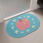 Starry Apple Oval Bath Mat