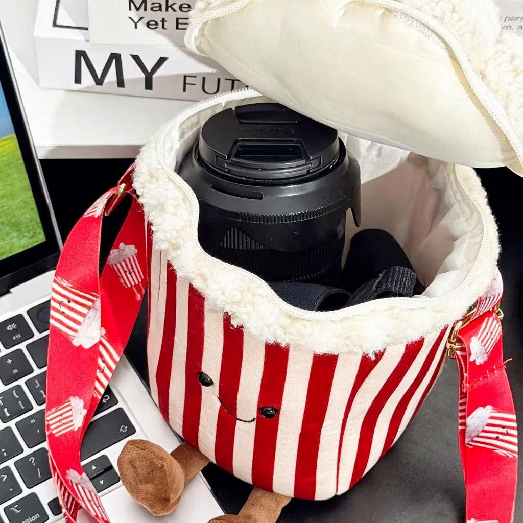 Smiling Popcorn Carton Camera Bag