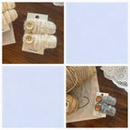 Fuzzy Button Snap Hair Clip