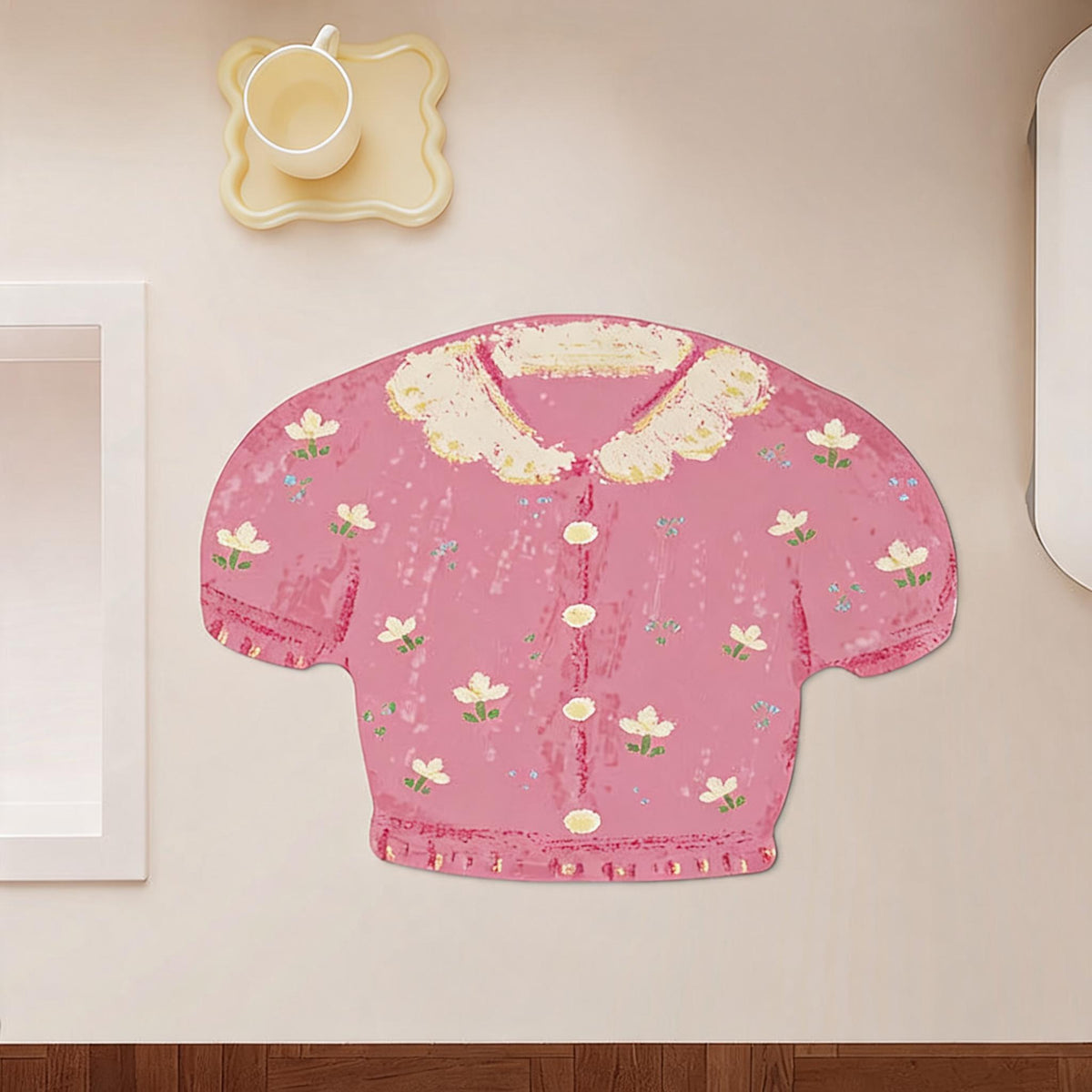 Cardigan Shaped Counter Drying Mat