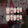 Cherry Bow Polka French Nails