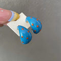 Polka Dot Chunky Teardrop Earrings