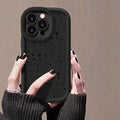 Puffy Polka Bow Case – Classic Dark Tones