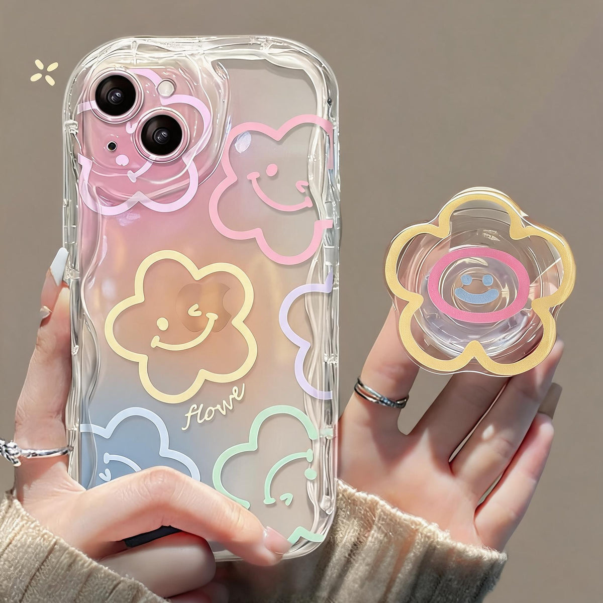 Smiley Bloom Wavy iPhone Case