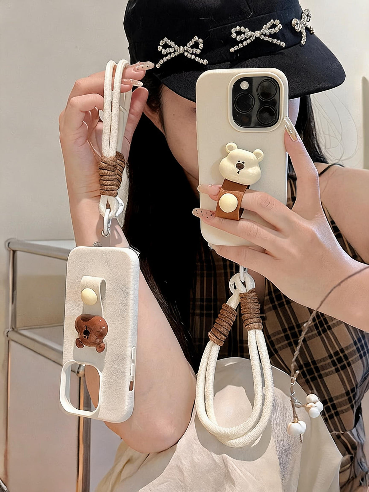 Cocoa Bear Ring Grip Case