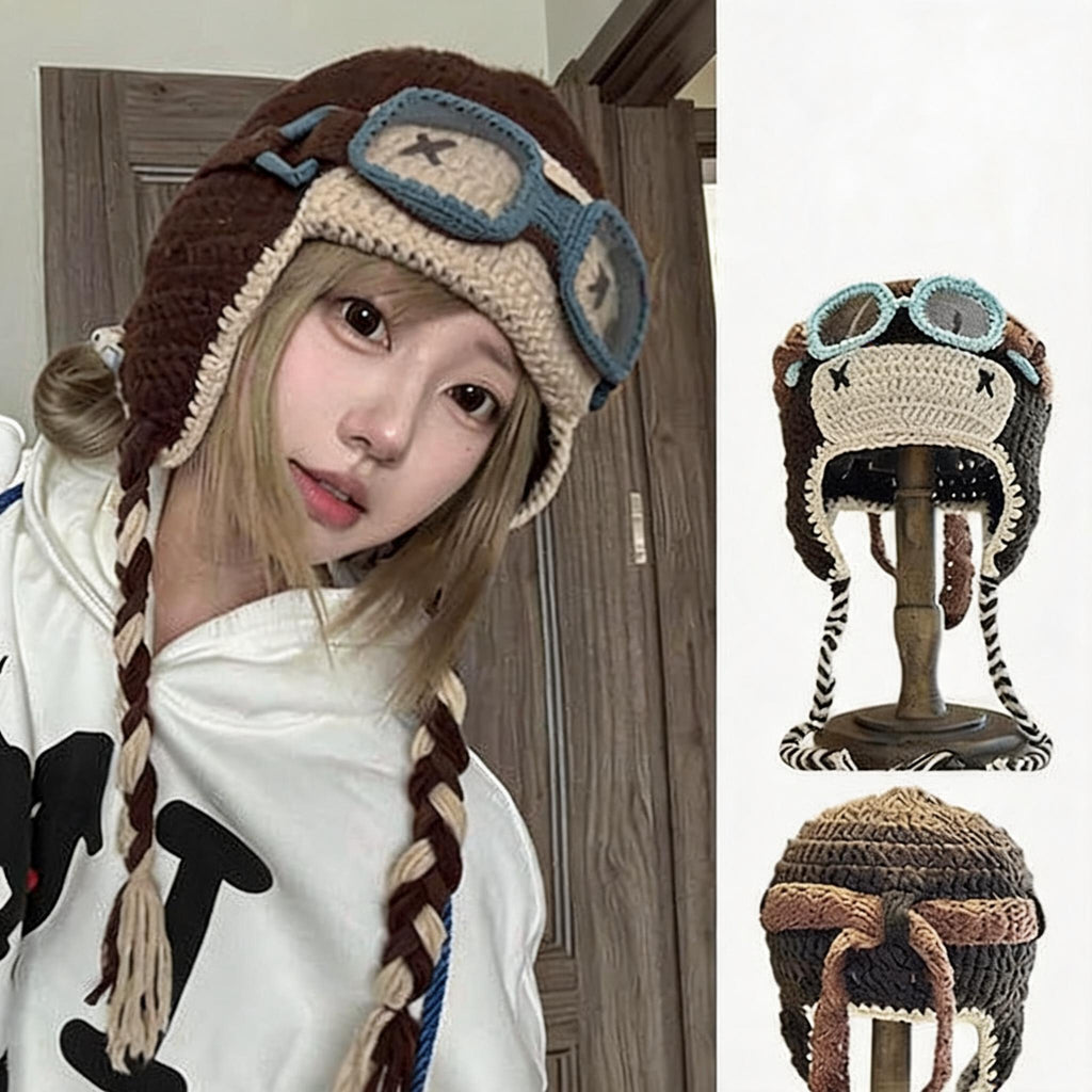 Aviator Goggle Earflap Hat