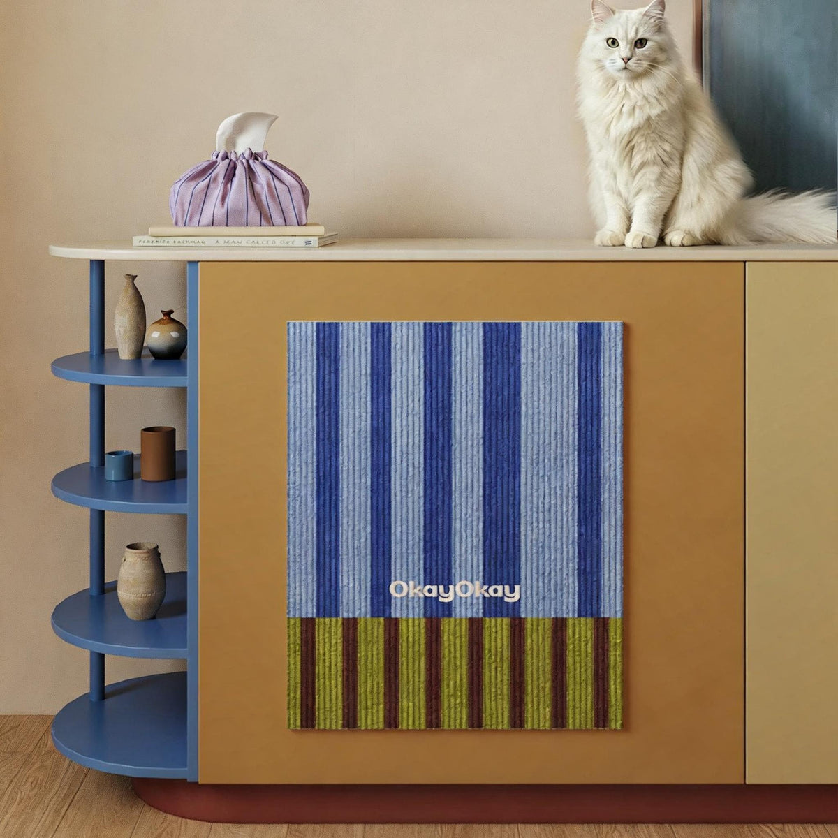 Striped Wall Cat Scratcher