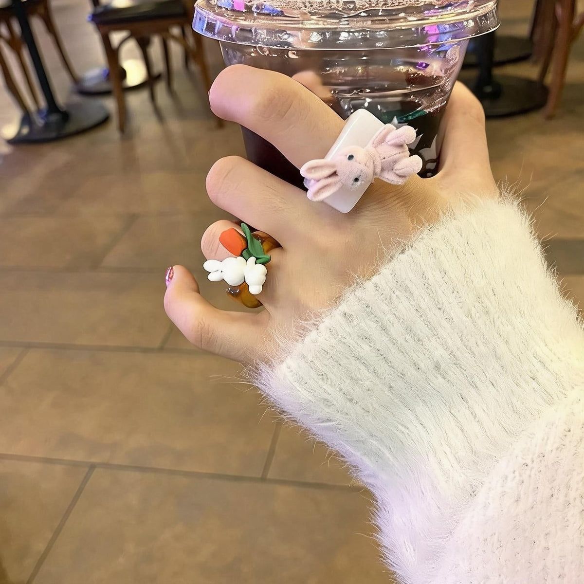 Tiny Fuzzy Animal Ring