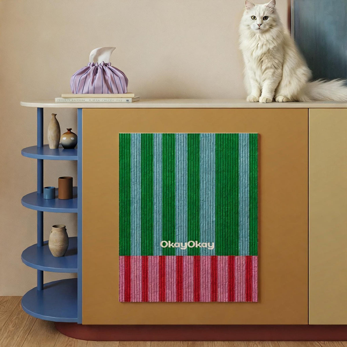 Striped Wall Cat Scratcher