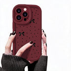 Puffy Polka Bow Case – Soft Light Tones