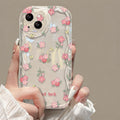 Wavy Pink Blossom iPhone Case