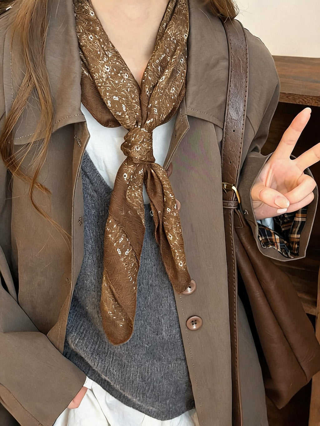Airy Cotton Linen Square Scarf