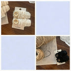 Fuzzy Button Snap Hair Clip