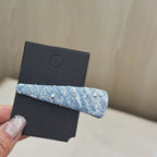 Speckled Blue Snap Hair Clips