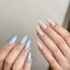 Milky Glaze Almond Press-On Nails