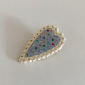 Scalloped Heart Sparkle Hair Clip