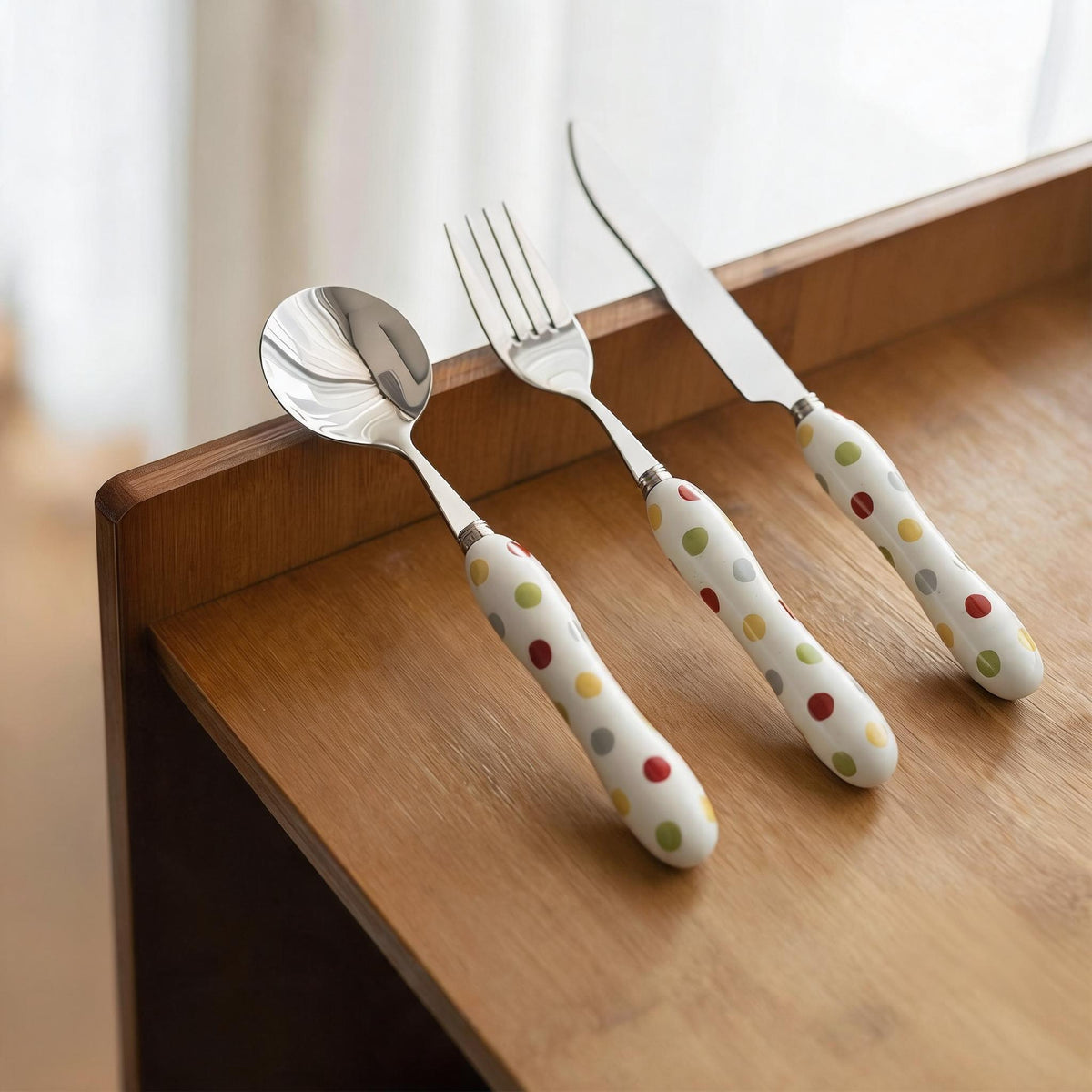 Polka Dot Cutlery Trio