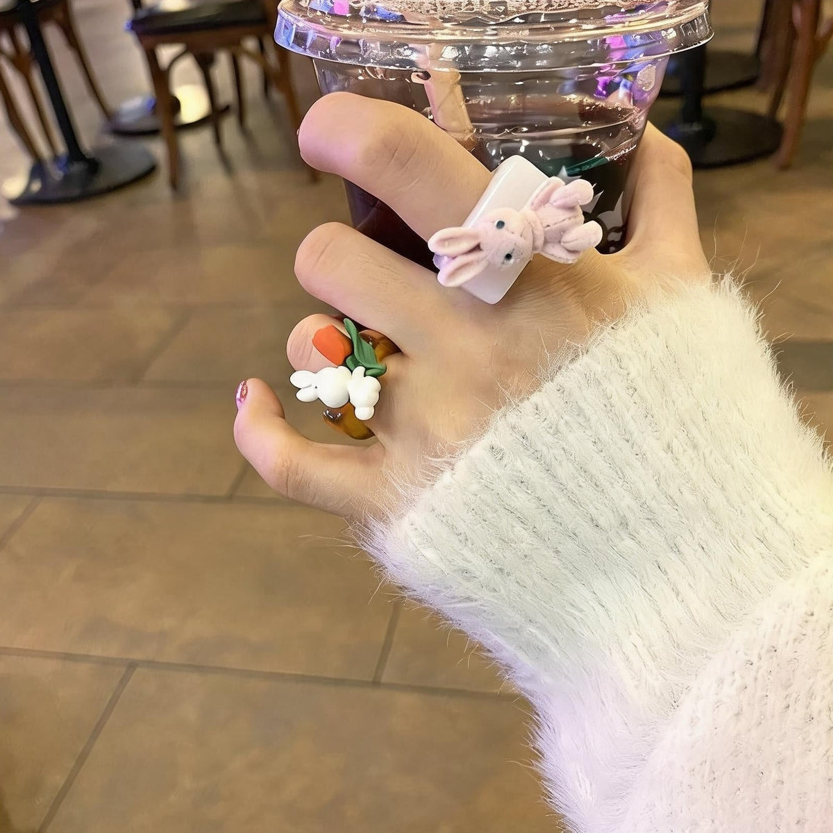Tiny Fuzzy Animal Ring