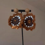 Toasted Bloom Crochet Earrings