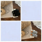 Fuzzy Button Snap Hair Clip