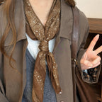 Airy Cotton Linen Square Scarf