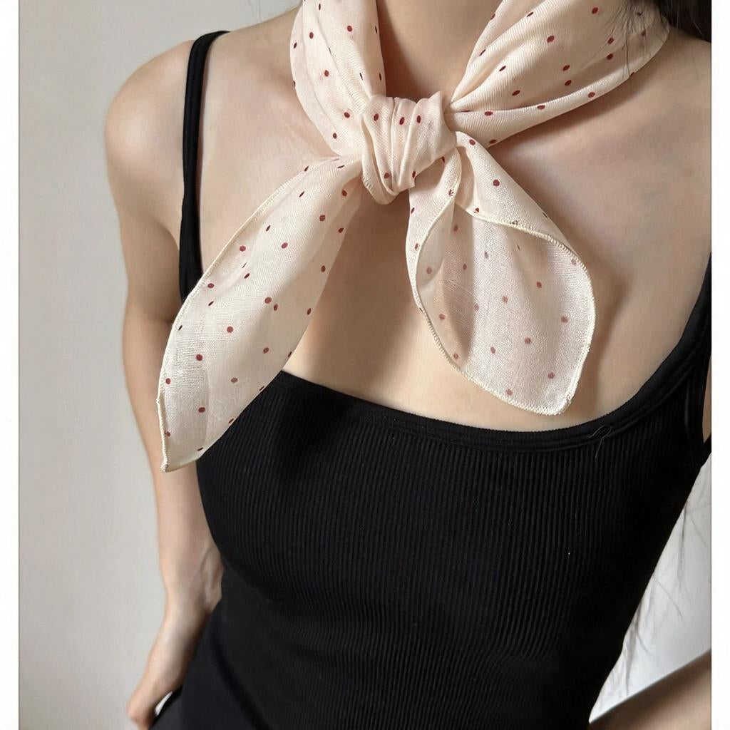 Mocha Print Square Bandana