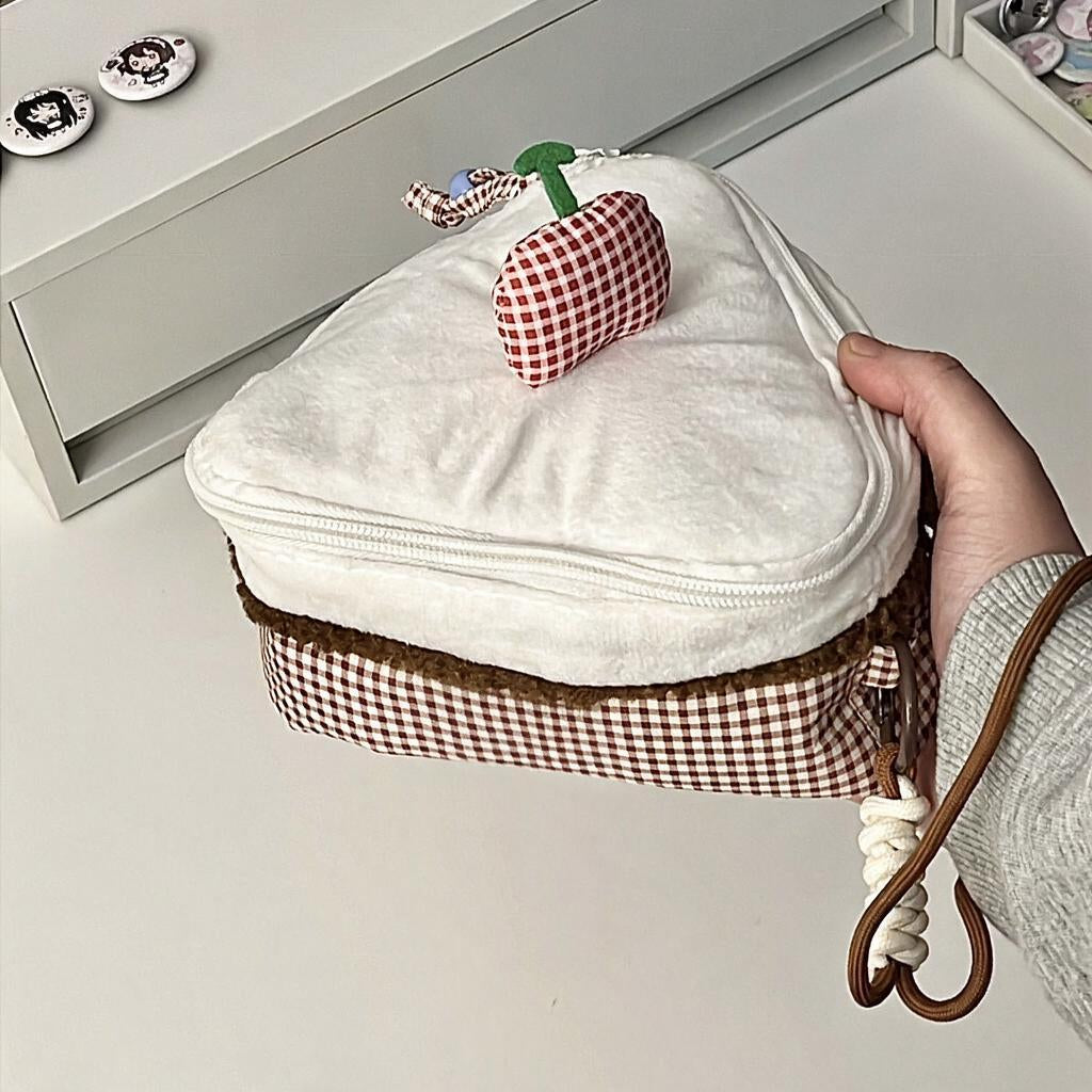 Cherry Cake Slice Camera Pouch