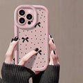 Puffy Polka Bow Case – Soft Light Tones
