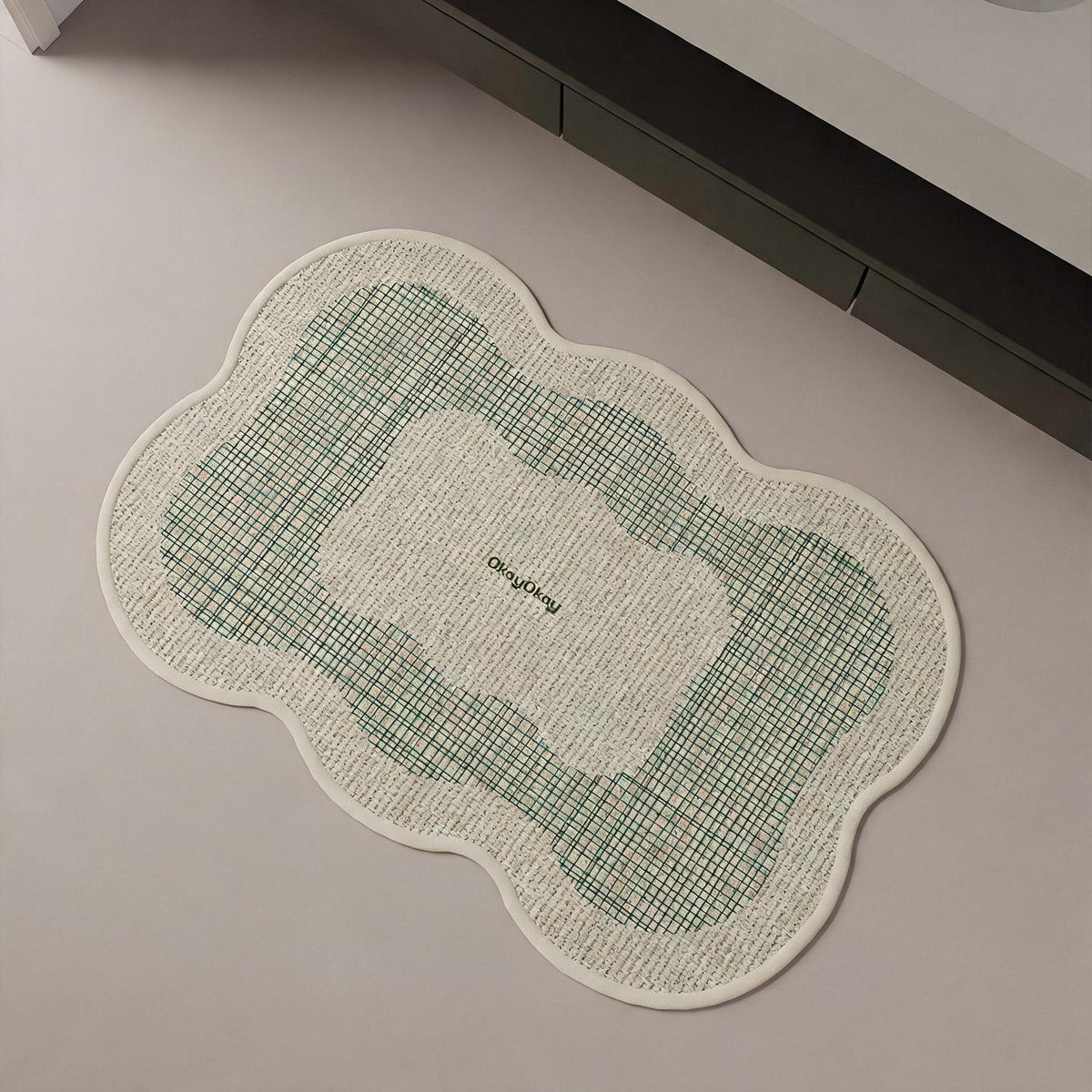 Chequer Print Quick-Dry Bath Mat