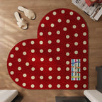 Retro Polka Heart Doormat