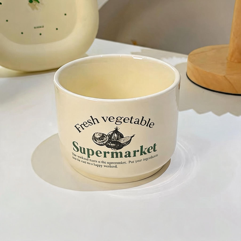 Deli Lettering Bone China Plate
