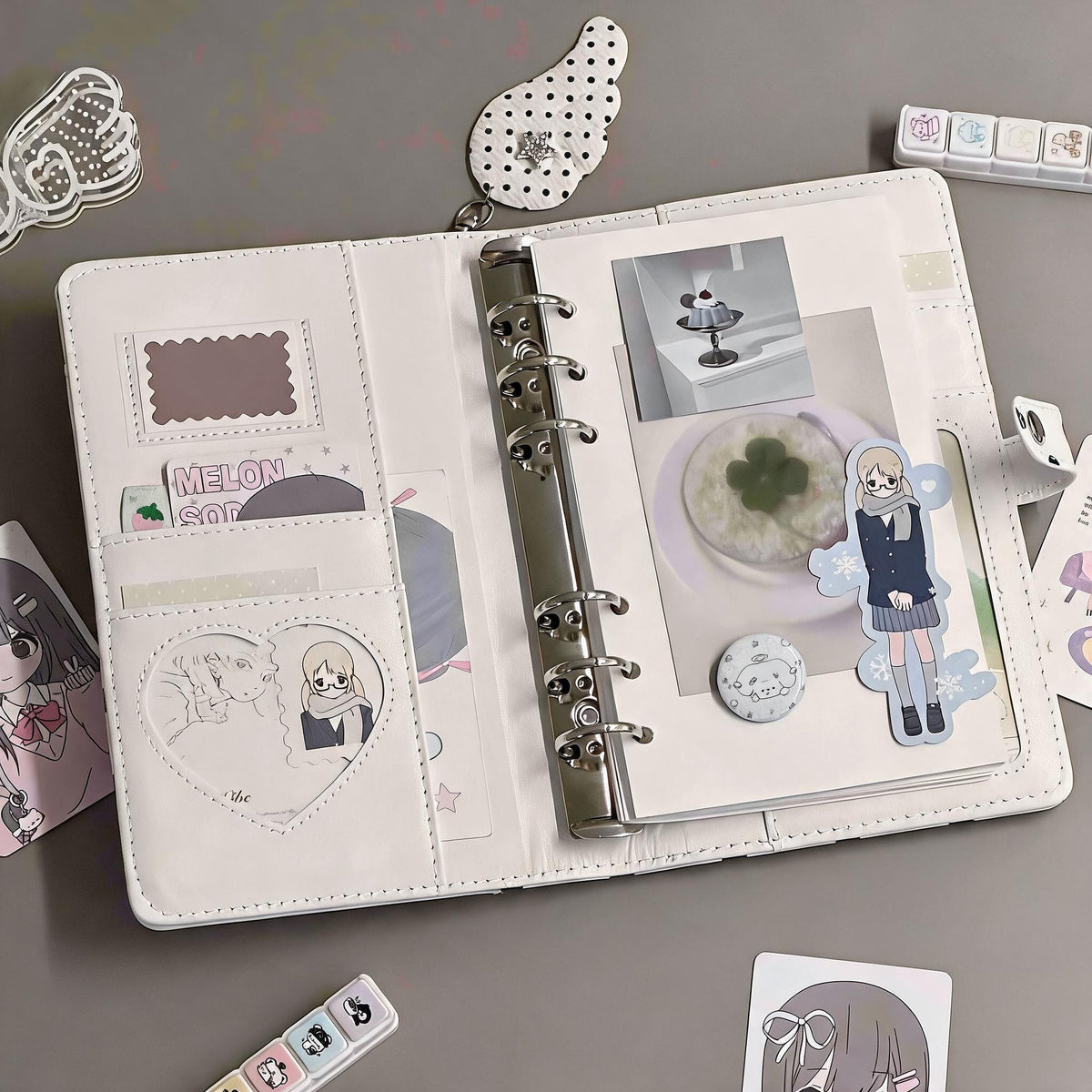 Polka Dot Heart Window Journal