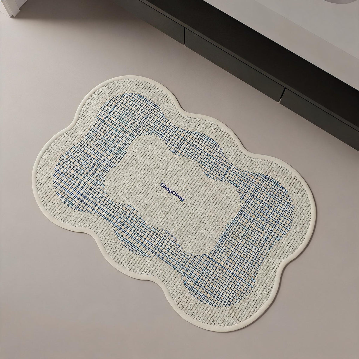 Chequer Print Quick-Dry Bath Mat