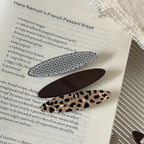 Retro Print Oval Hair Clips