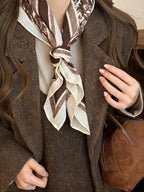 Airy Cotton Linen Square Scarf