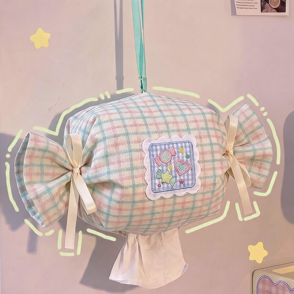 Striped Candy Hanging Tissue Holder