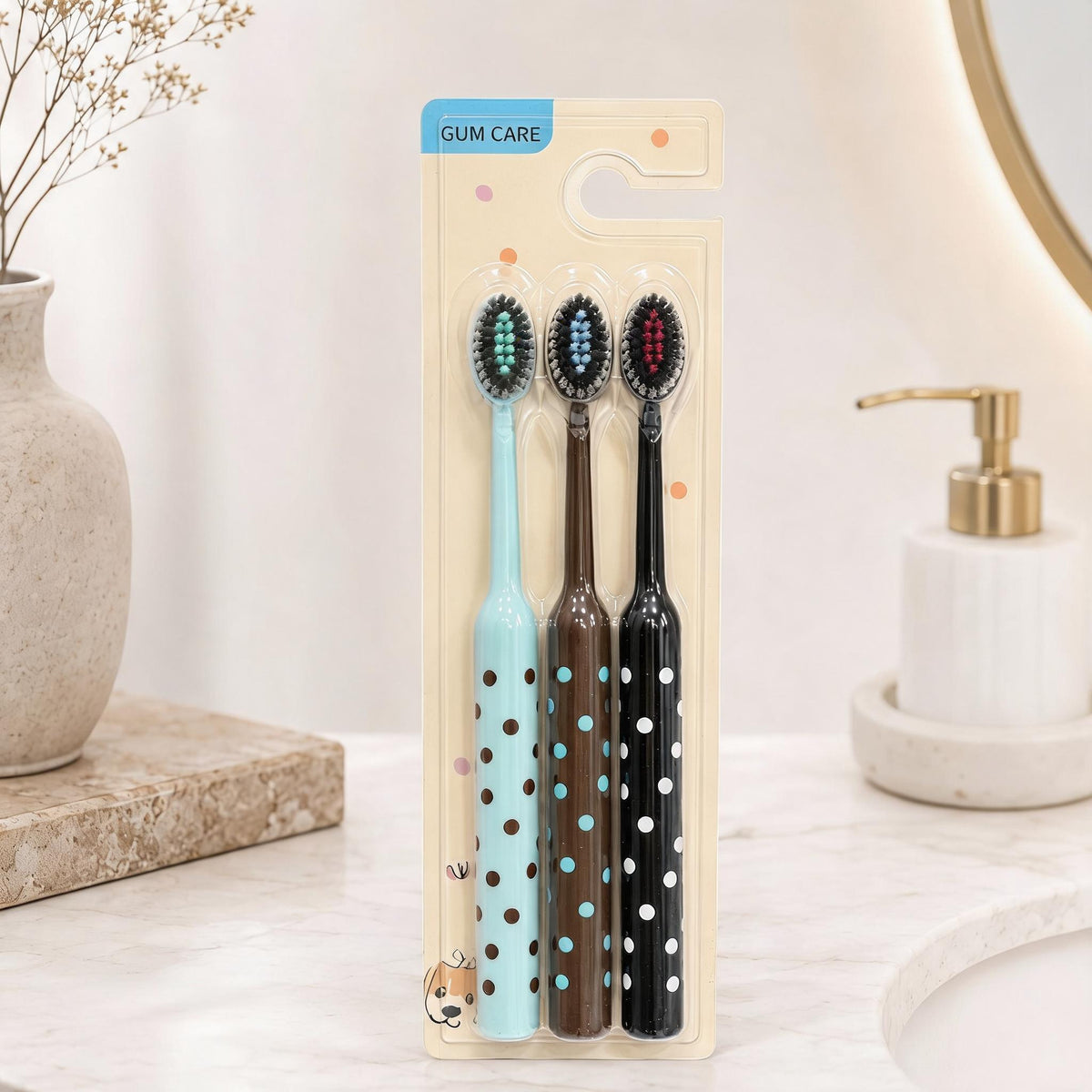 Polka Dot Soft Toothbrush