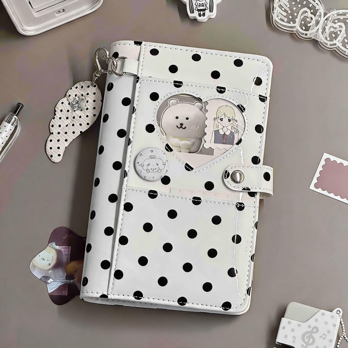 Polka Dot Heart Window Journal