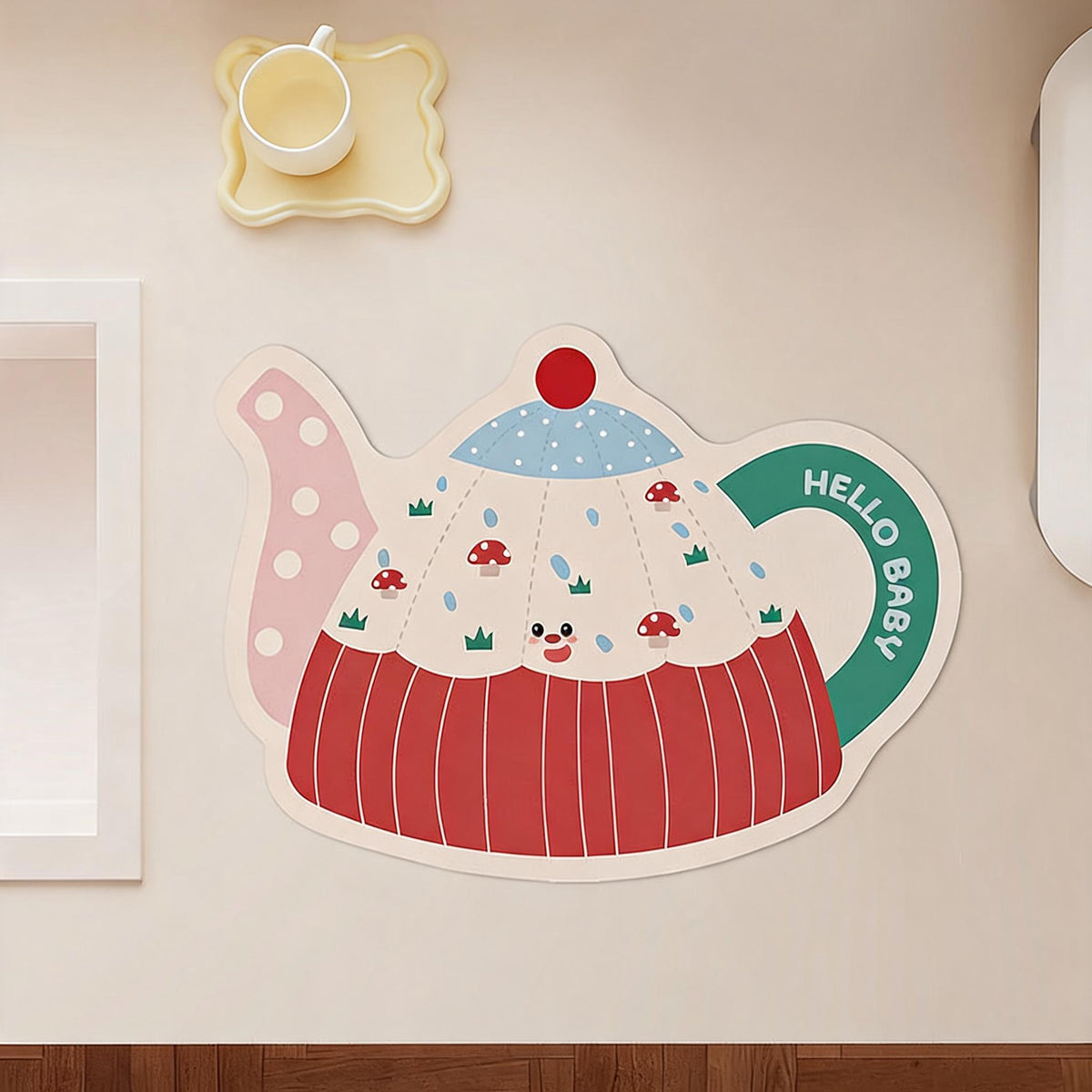 Cardigan Shaped Counter Drying Mat