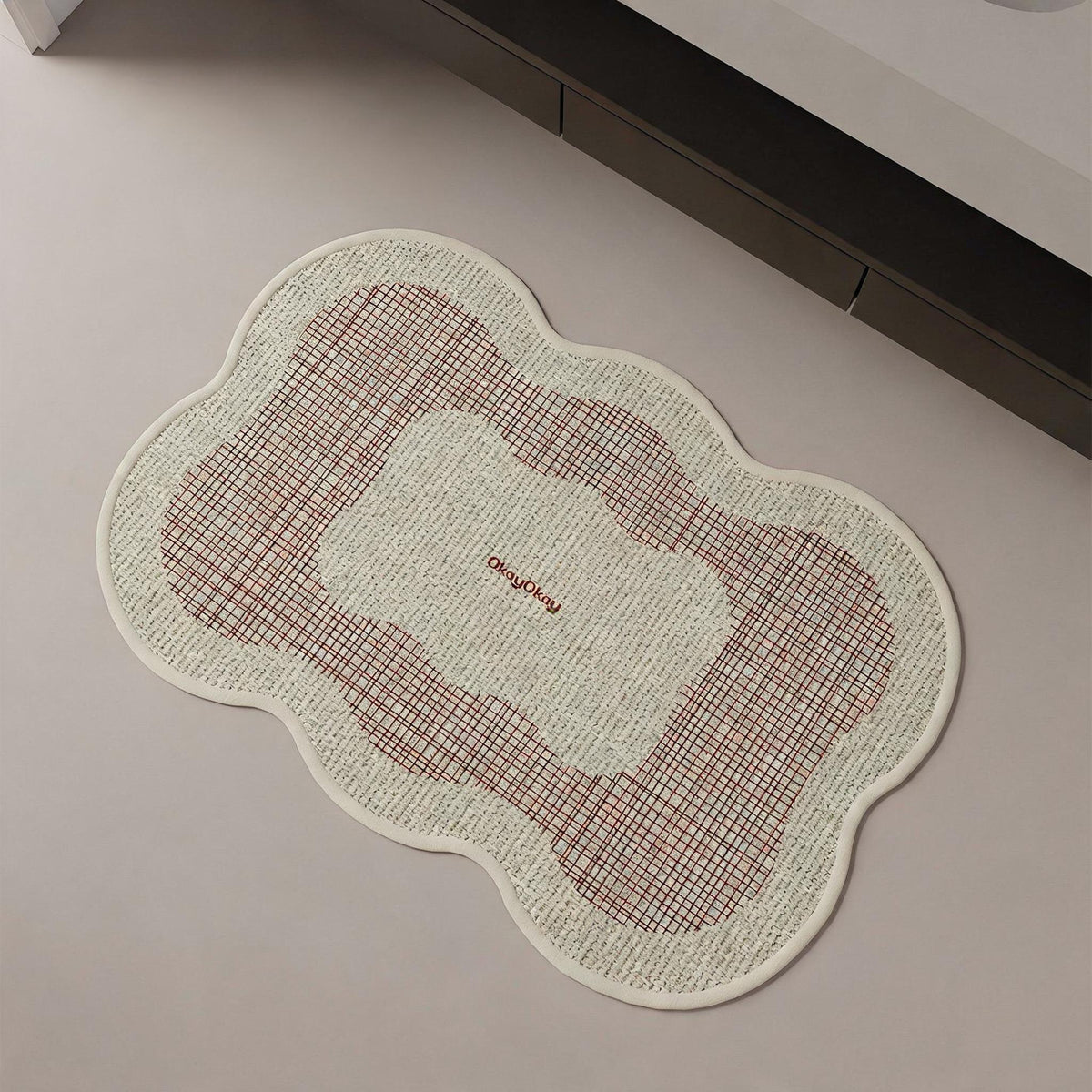 Chequer Print Quick-Dry Bath Mat