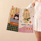 Cartoon Print Gauze Towel