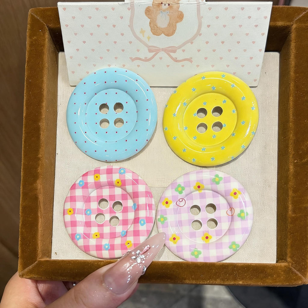 Giant Button Hair Clips
