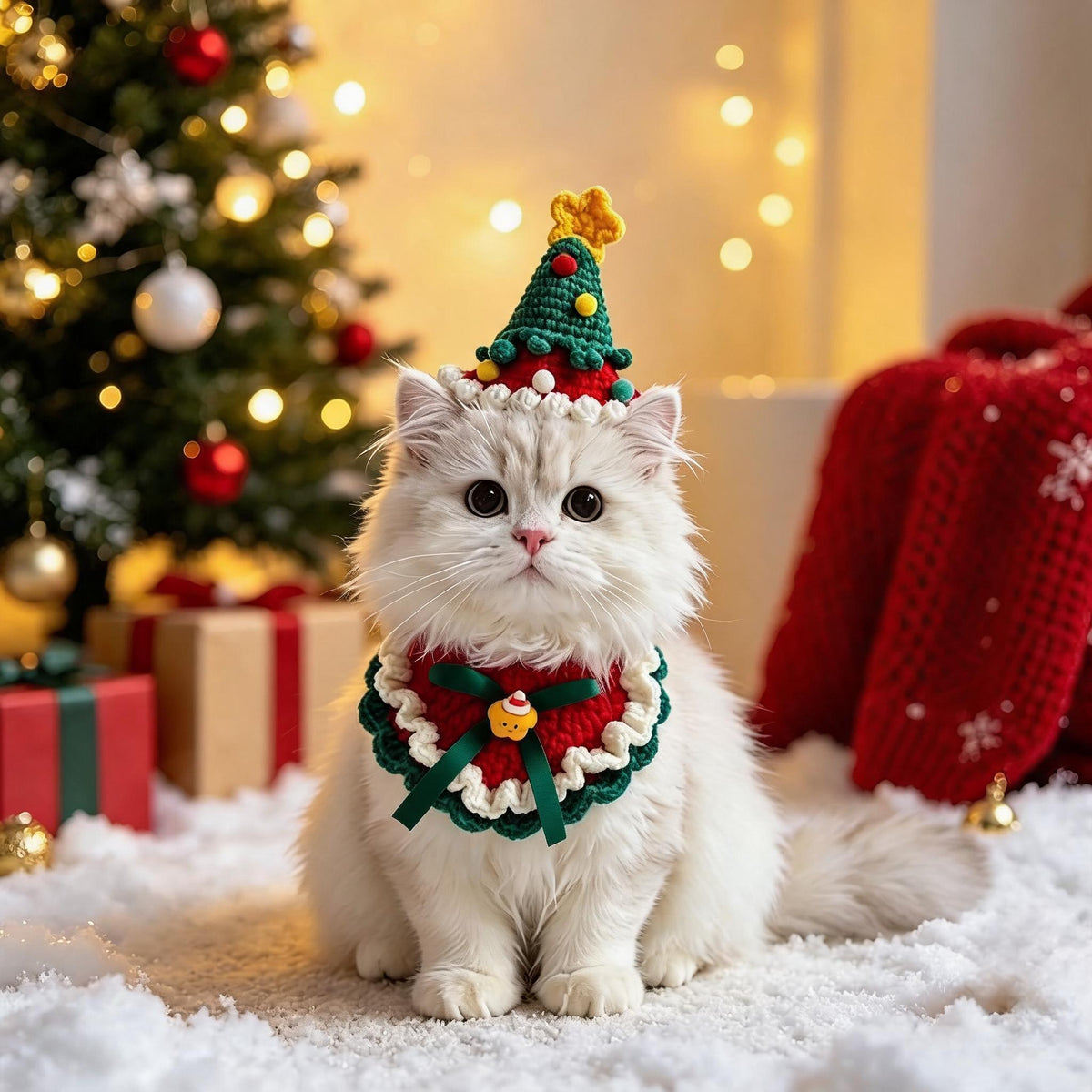 Christmas Tree Pet Hat Set