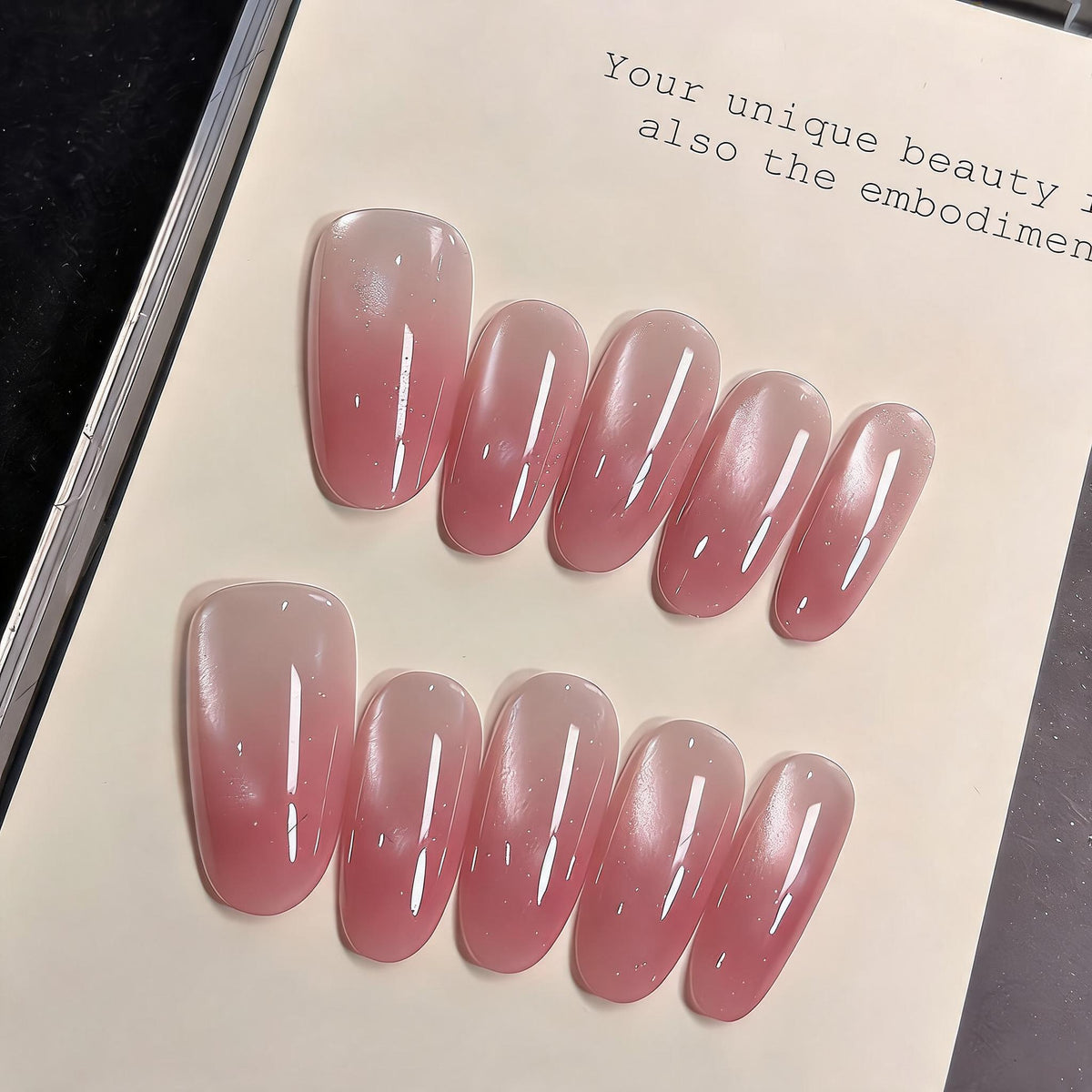 Peach Gloss Press-on Nails