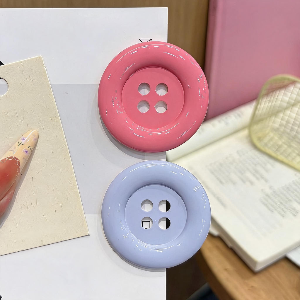 Oversized Button Fringe Clips