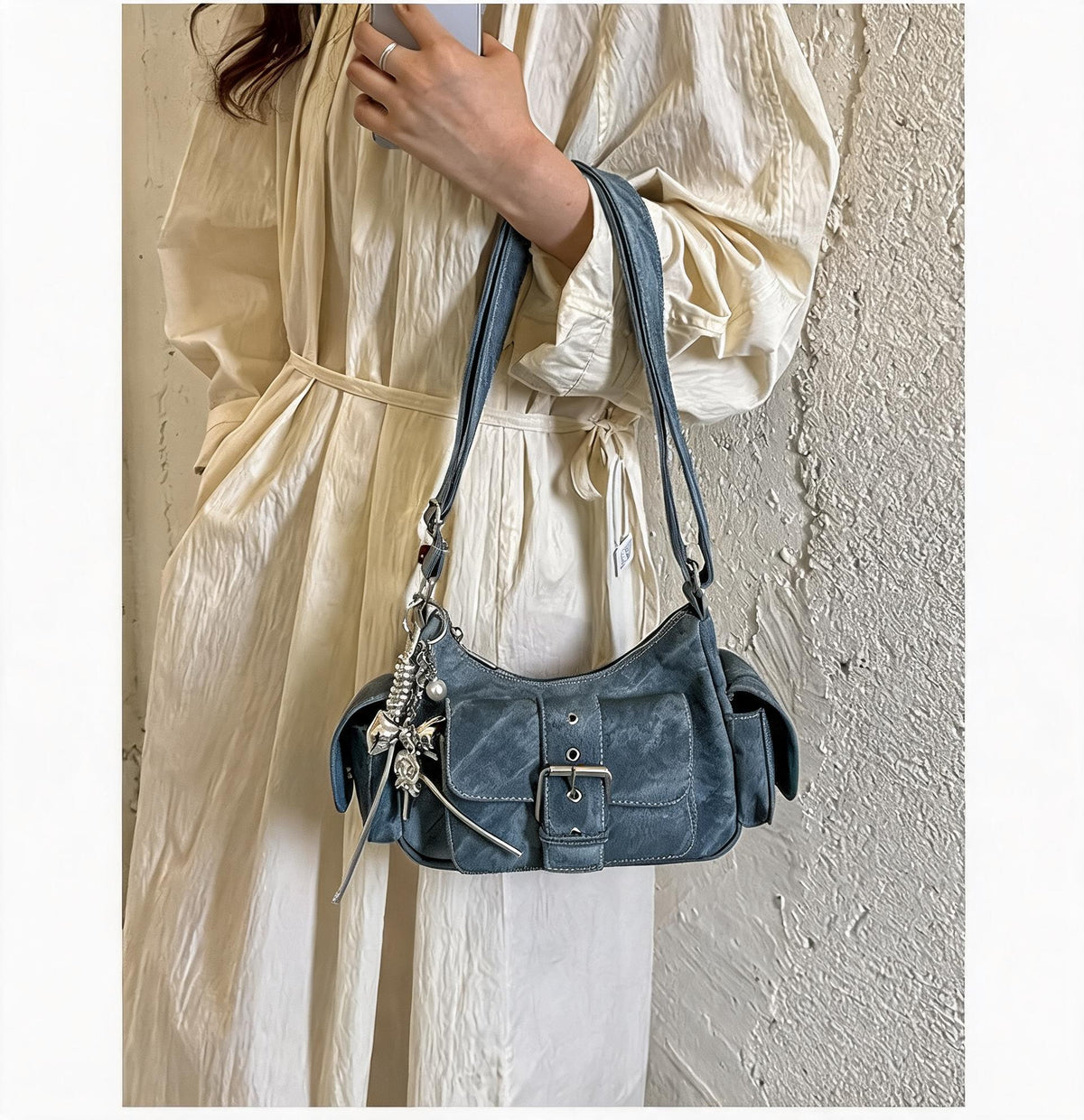 Cargo Pocket Slouchy Shoulder Bag