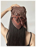 Mocha Print Square Bandana