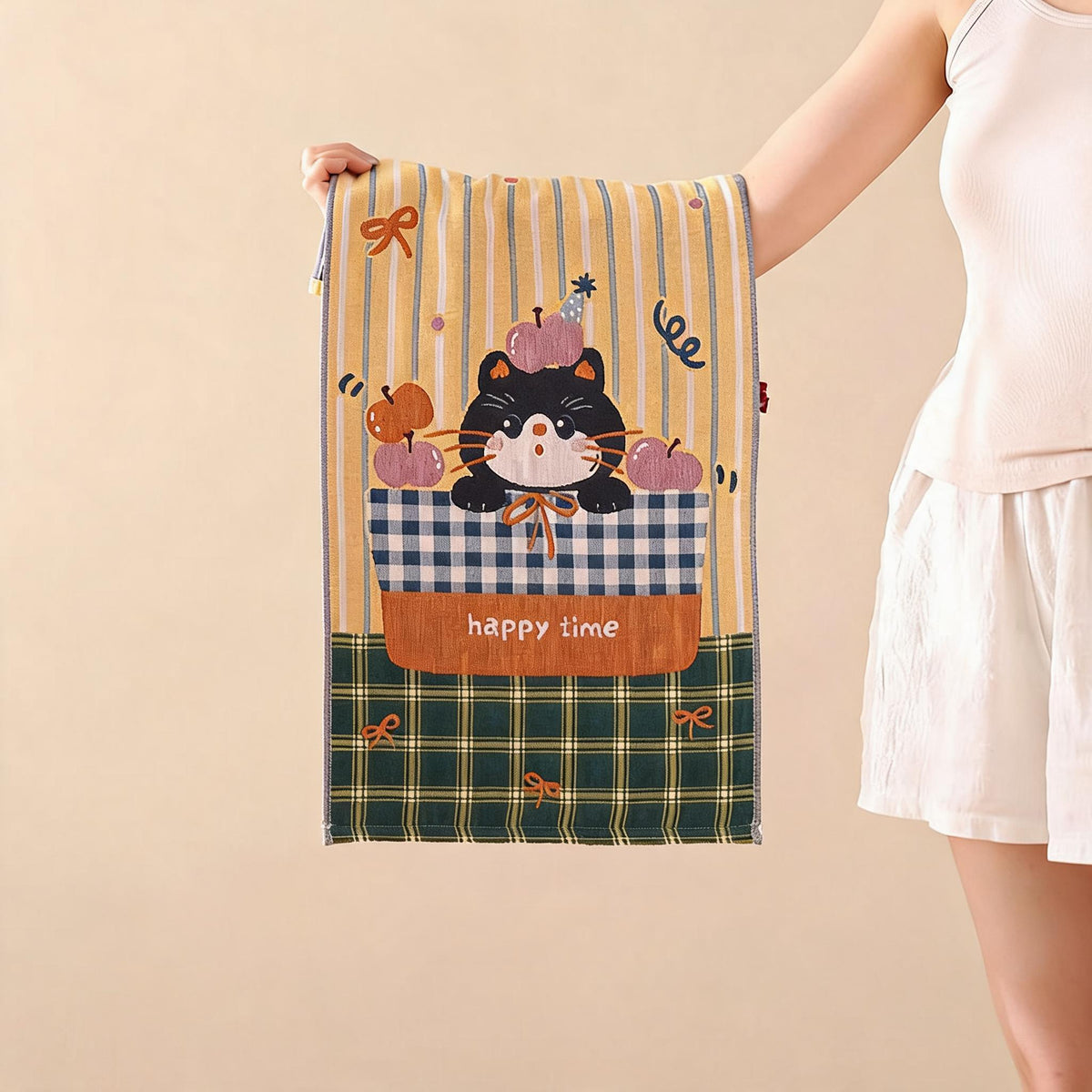 Cartoon Print Gauze Towel