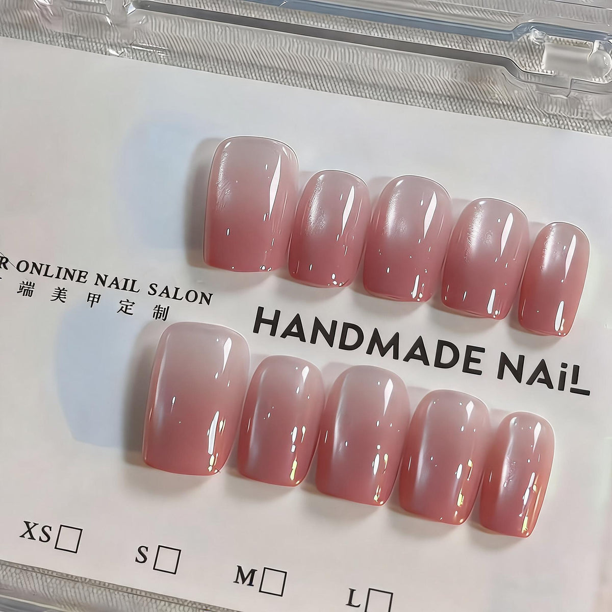 Peach Gloss Press-on Nails